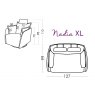 Fama Nadia XL armchair dimensions