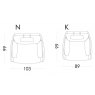 Fama Eva seat dimensions