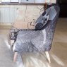 patterned accent chair