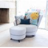 Fama Roxane swivel armchair and footstool