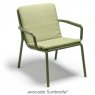 Nardi Doga relax armchair seat pad in avocado sunbrella