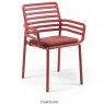 Nardi Doga dining armchair seat pad in mattone