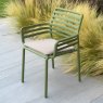 Nardi Doga dining armchair seat pad - avocado sunbrella
