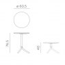 Nardi Spritz dining/coffee table dimensions