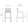 Nardi Doga outdoor high barstool dimensions