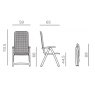 Nardi Darsena outdoor armchair dimensions