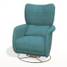 Fama Lolita Fabric - chrome swivel base