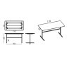 Fama Paradis Mesa sofa table dimensions