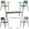 Nardi Rio 140 extending dining set with 6 x trill dining armchairs - antracite