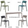 Nardi Rio 140 extending dining set with trill bistrot chairs