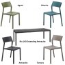 Nardi Outdoor Nardi Rio 140 extending dining set with 6 x trill bistrot chairs