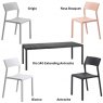 Nardi Outdoor Nardi Rio 140 extending dining set with 6 x trill bistrot chairs