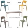 Nardi Outdoor Nardi Rio 140 extending dining set with 6 x trill bistrot chairs