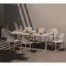 Nardi Rio 140 extending dining set with 6 x Tiberena dining armchairs - tortora