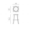 Nardi Stack Maxi highstool dimension