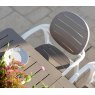 Nardi Palma outdoor dining armchairs - Bianco and Tortora