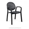 Nardi Palma outdoor dining armchairs - antracite-antracite