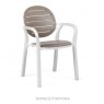 Nardi Palma outdoor dining armchairs - bianco-tortora