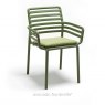 Nardi Doga dining chair seat pad Avocado Sunbrella
