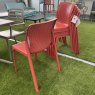 Nardi Outdoor 6 x Nardi Bit bistrot dining chairs in Corallo (5 day delivery)