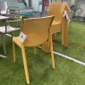 Nardi Outdoor 6 x Nardi Bit bistrot dining chairs in Senape (5 day delivery)