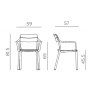 Nardi Cassia dining armchairs dimensions