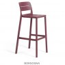 Nardi Cassia high barstool - Borgogna