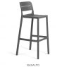 Nardi Cassia high barstool - Basalto