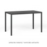 Nardi Piave 120x70 dining table - Antracite materia - verniciato antracite