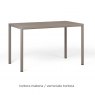 Nardi Piave 120x70 dining table - tortora materia - verniciato tortora