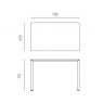 Nardi Piave 120x70 dining table dimensions