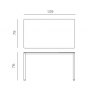 Nardi Piave 140x80 dining table dimensions