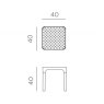 Nardi Net table 40 dimensions