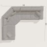 Fama Fama Atlanta recliner corner sofa - covered in axis 54