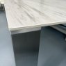 Ceramic dining table - 180 x 100cm with brushed steel legs
