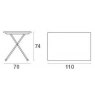 Emu Arc en Ciel 331 folding table - 110x70cm dimensions