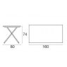 Emu Arc en Ciel 364 folding table dimensions