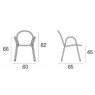 Emu Ronda 116i4 armchairs (set of 4) dimensions