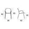 Emu Emu Ronda X 458 armchairs (set of 4)