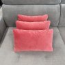 Pink velvet lumbar cushions