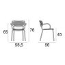 Emu Mom 640 dining armchairs size dimensions