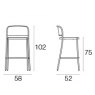Emu Cafe 559 barstools dimensions