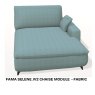 Fama Selene JV2 chaise module - fabric