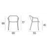 Emu Darwin 522 dining armchair dimensions