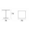 Emu Darwin folding table - square top dimensions