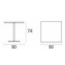 Emu Darwin folding table - square top dimensions