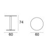 Emu Darwin folding table - round top dimensions