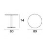 Emu Darwin folding table - round top dimensions