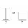 Emu Emu Darwin 528 folding counter table - (70 x 70cm)