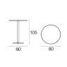 Emu Darwin folding counter table - round top 540